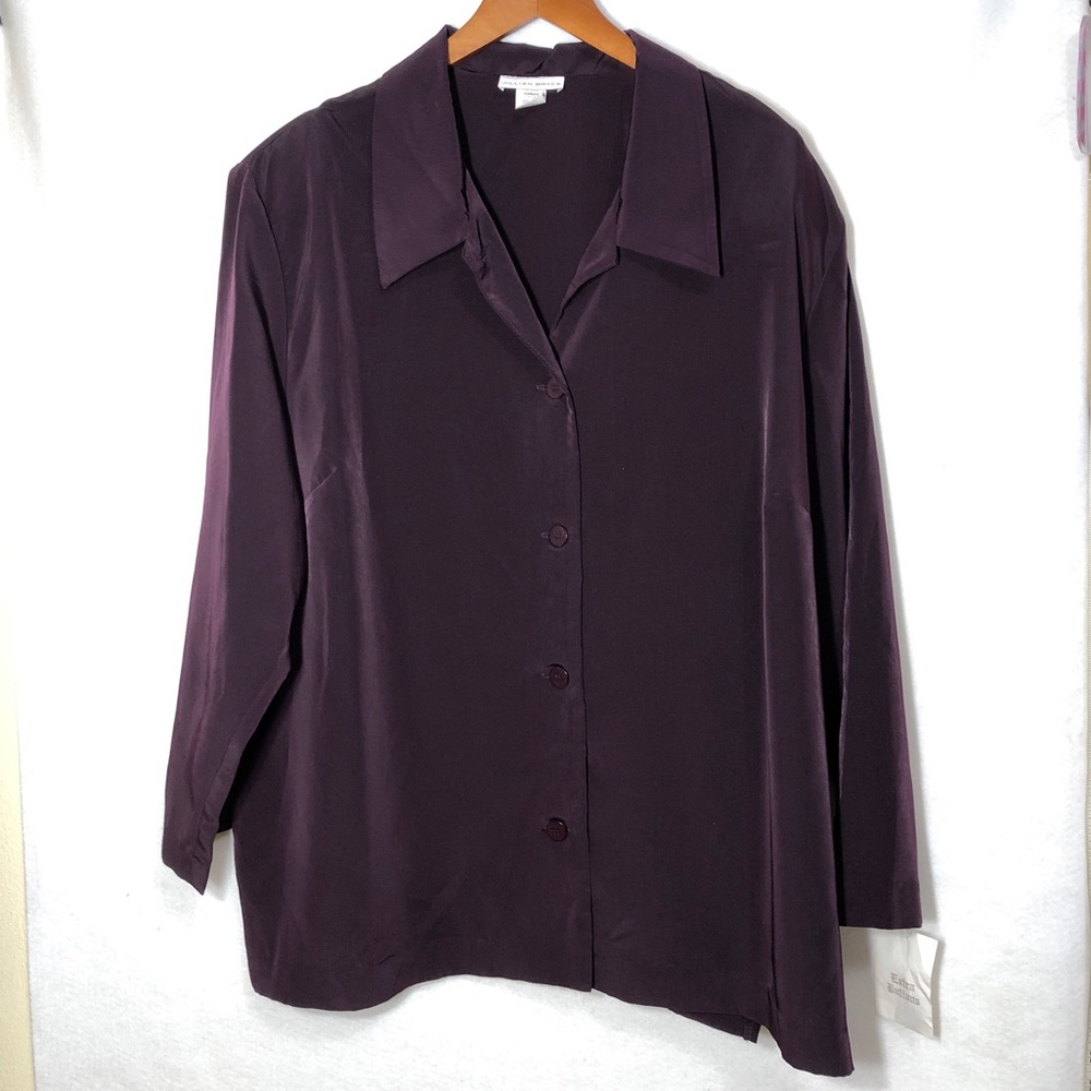 NWT Jillian Bryce Vintage Long Sleeve Button Down Shirt